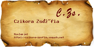 Czikora Zsófia névjegykártya