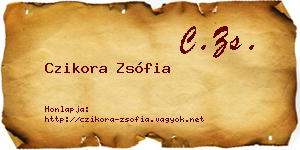 Czikora Zsófia névjegykártya